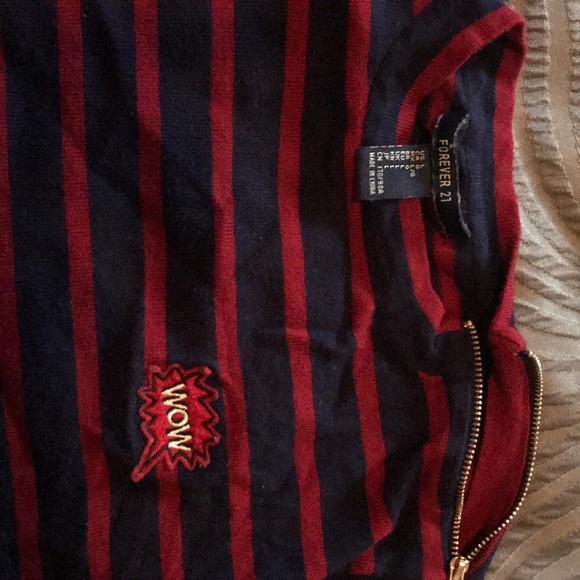 Striped Cropped Top. - Picture 3 of 5